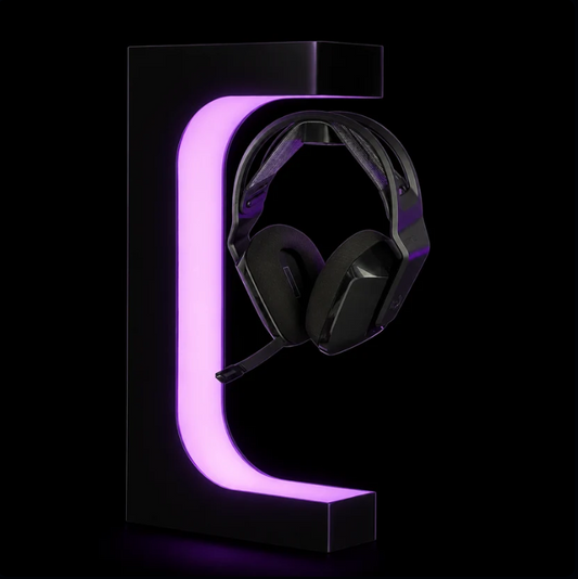 Magnetický levitující stojan na sluchatka s LED podsvícením